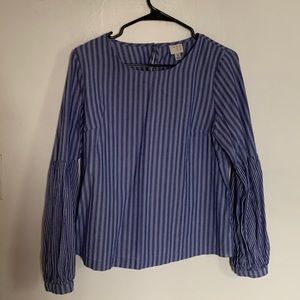 Blue and white long sleeve